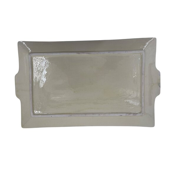 Poterie Provence Hand-Painted Ceramic Serving Platter Floral‎ Blue Border - Picture 6 of 8